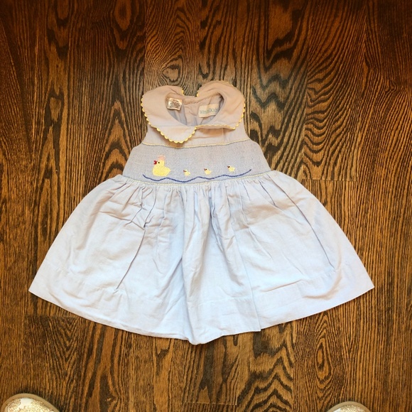 EASTER DRESS! Hand Smocked Toddler Dress 18mo - Picture 3 of 6